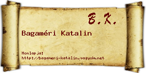 Bagaméri Katalin névjegykártya