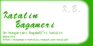 katalin bagameri business card